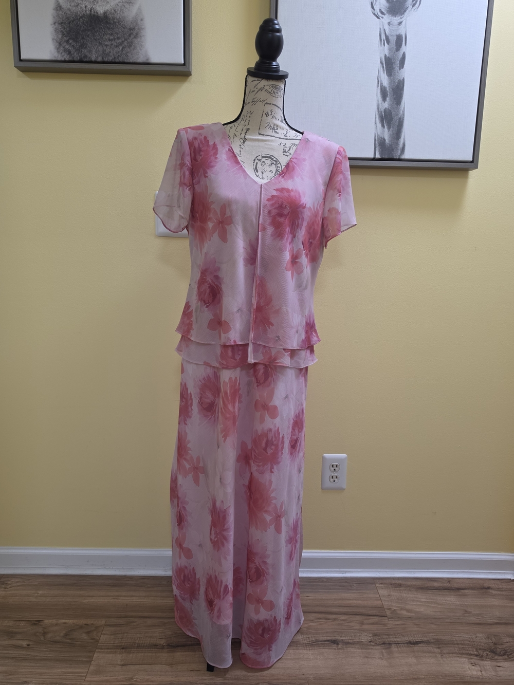 R&M Richards Floral Long Dress
